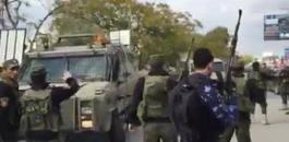 قوات الامن الفلسطينية تتصدى للاحتلال في جنين 
