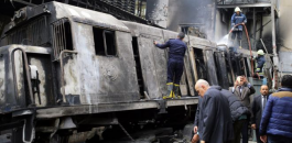 حريق قطارات في مصر 