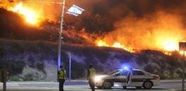 حريق ضخم للمرة الثانية خلال 24 ساعة حول قاعدة عسكرية اسرائيلية