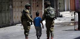 اعتقال اطفال  في الضفة الغربية