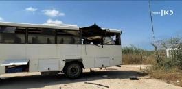 استهداف حافلة اسرائيلية على حدود غزة