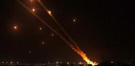 اطلاق الصواريخ من قطاع غزة