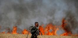 حرائق في غلاف غزة