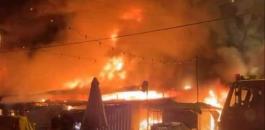 حريق في السوق الشرقي بنابلس