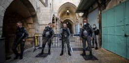 الشرطة الاسرائيلية في باب العامود بالقدس