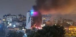 اخماد حريق مطعم في  رام الله