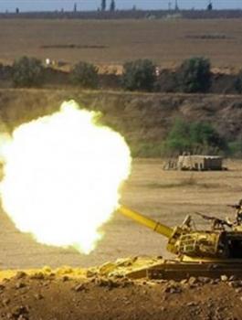 المدفعية الاسرائيلية تقصف غزة 