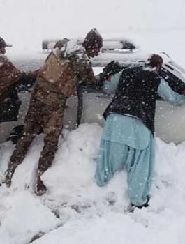 الثلوج في باكستان 