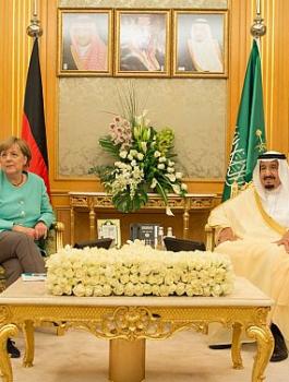 الملك سلمان وميركل 