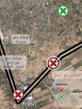 تدمير انفاق بين اسرائيل وقطاع غزة 