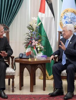 وزير الخارجية الايطالي في رام الله 