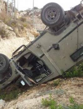 انقلاب جيب اسرائيلي في النقب 