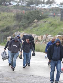 العمال الفلسطينين واسرائيل 