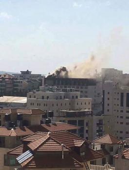 حريق جراند بارك رام الله 