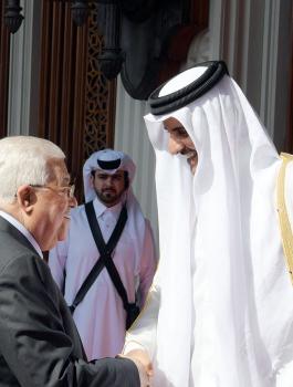 ابو مازن وامير قطر 