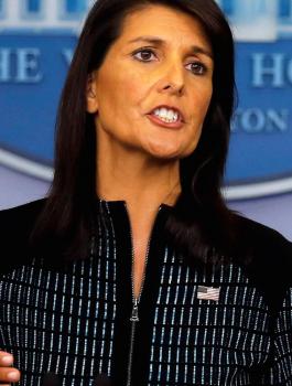 نيكي هايلي: من المفزع فشل إدانة إطلاق حماس للصواريخ على إسرائيل