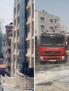 حريق الماصيون برام الله 