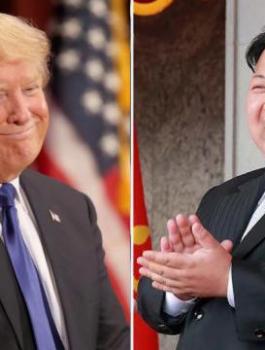 ترامب والزعيم الكوري الشمالي 