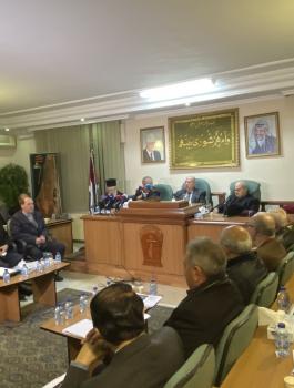 جانب من اجتماع أعضاء المجلس الوطني الفلسطيني المتواجدين في الاردن