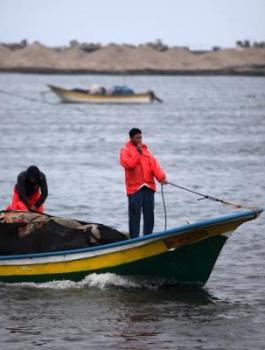 مساحة الصيد في غزة 