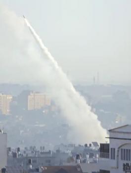 اطلاق صواريخ على مستوطنات الغلاف 