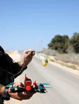 اسقاط طائرة من غزة 