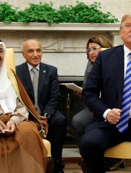 امير الكويت وترامب 