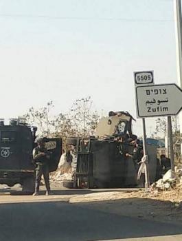 اصابة جنود اسرائيلين في قلقيلية 