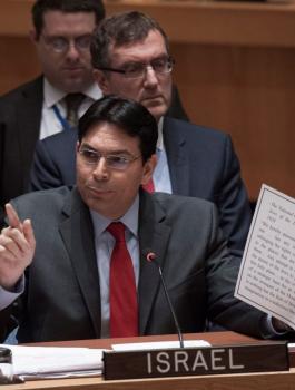 مندوب إسرائيل: قرار الأمم المتحدة سينتهي في مزبلة التاريخ!