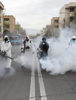 روحاني والاصابات بفيروس كورونا في ايران