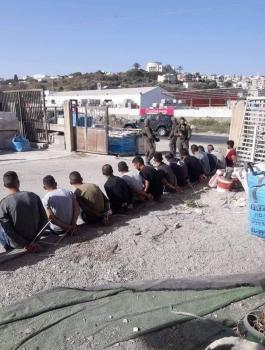 اعتقال عمال فلسطينيين 