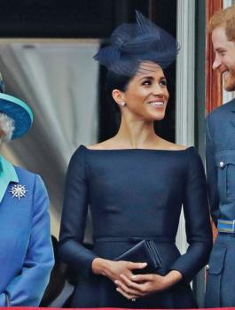 ملكة بريطانيا وهاري وميغان 