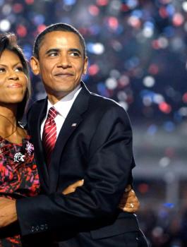 اوباما وزوجته ميشال اوباما 