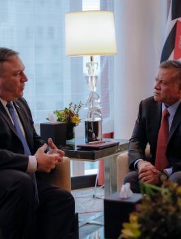 العاهل الاردني والمفاوضات بين الفلسطينيين والاسرائيليين 