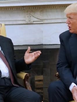 محمود عباس وترامب 