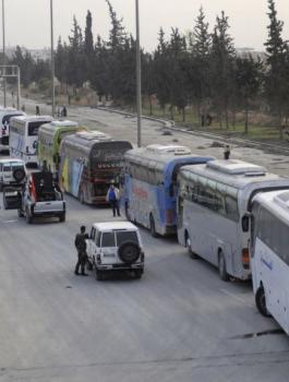 ترحيل مسلحين من الغوطة الشرقية 