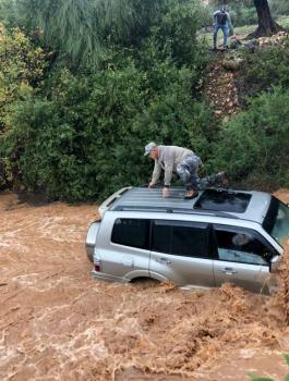 السيول التي ضربت فلسطين 