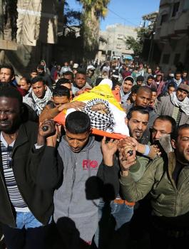 تشييع جثامين الشهداء الفلسطينيين 