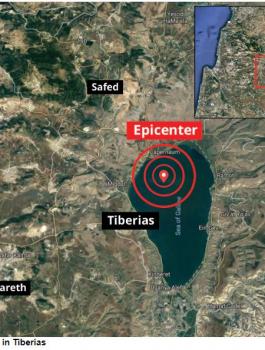 فلسطين تتعرض لهزة أرضية 