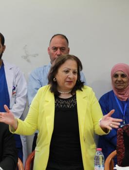 وزيرة الصحة وحجاج مصريين في بيت لحم 