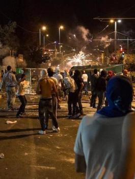 إصابات خلال مواجهات اندلعت في بيت فوريك شرق نابلس