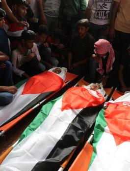 تشييع جثامين الشهداء الفلسطينيين 