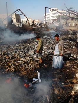 أكثر من 100 مدني قتلوا خلال 10 أيام جراء غارات سعودية على اليمن