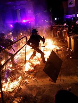 احتجاجات في برشلونة 