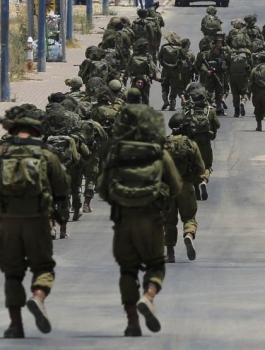 الجيش الاسرائيلي على حدود غزة 