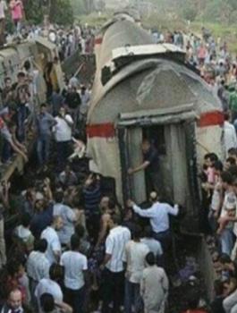 16 قتيلاً بتصادم قطارين شمال القاهرة