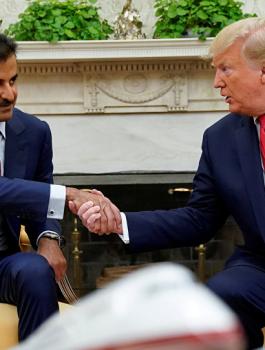 امير قطر وترامب 