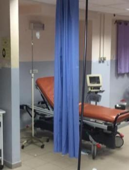 تحطيم قسم الطوارئ في مجمع فلسطين الطبي برام الله 