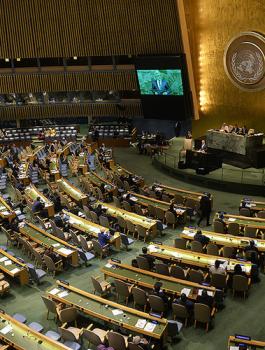الجمعية العامة للامم المتحدة وفلسطين 