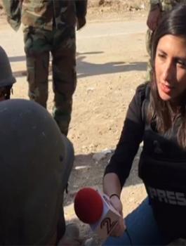 مراسلة القناة الثانية الاسرائيلية في الموصل 